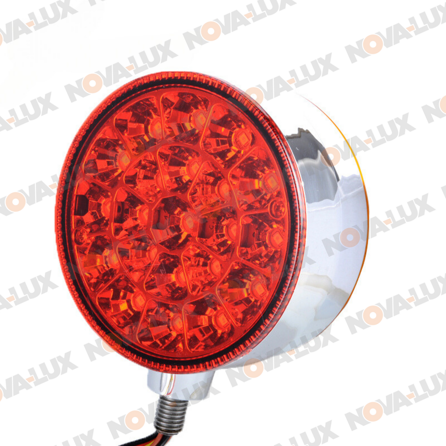 Double Sided Turn Signal - 4" Round / Red and Amber LEDs