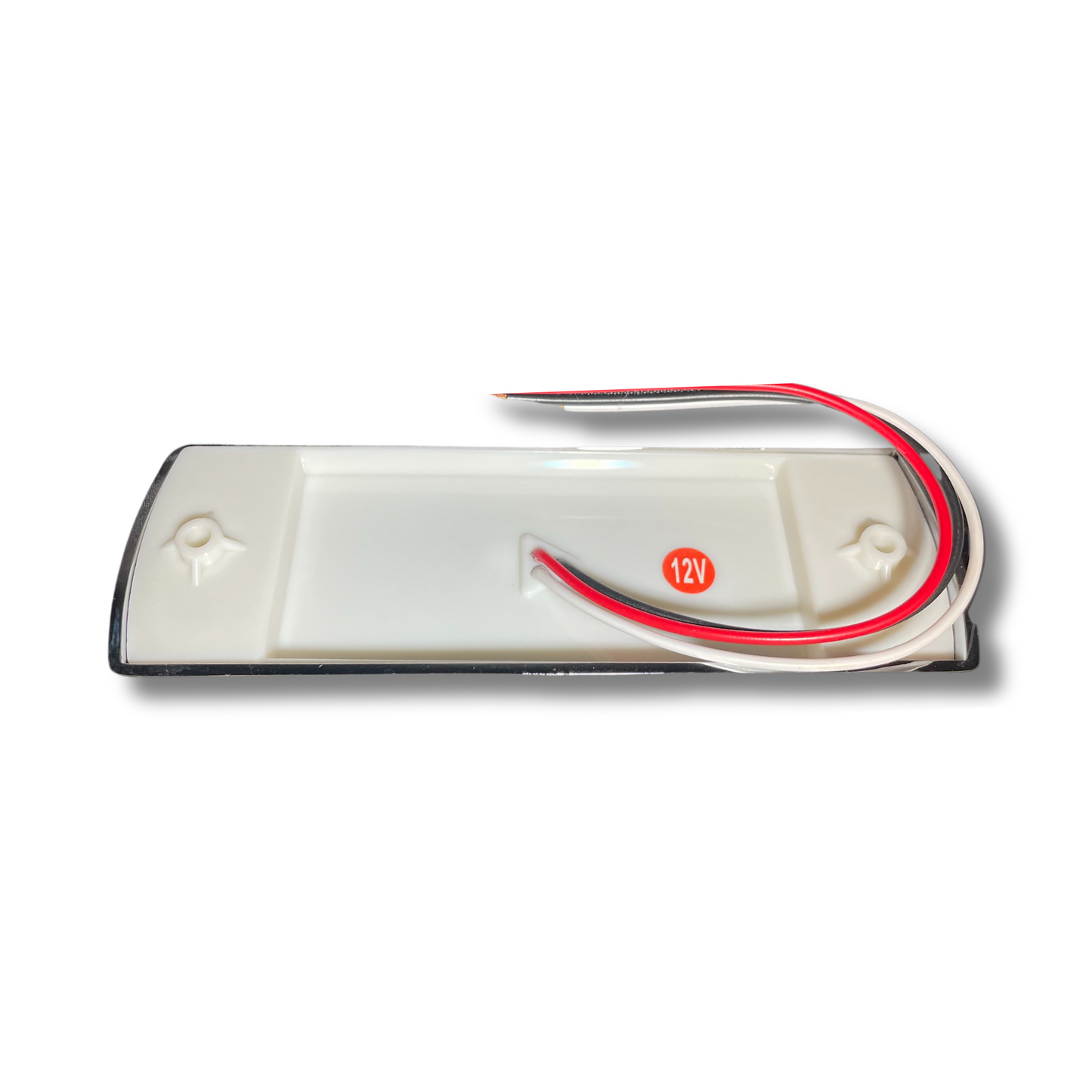 Marker Light 2x6 Rectangular 17 LED Red/Red w/Chrome Bezel