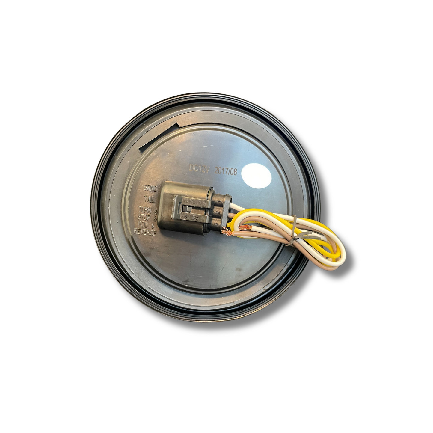 TURN SIGNAL 4INCH ROUND 12 LED AMBER/CLEAR W/RUBBER GROMMET AND PIGTAIL KIT