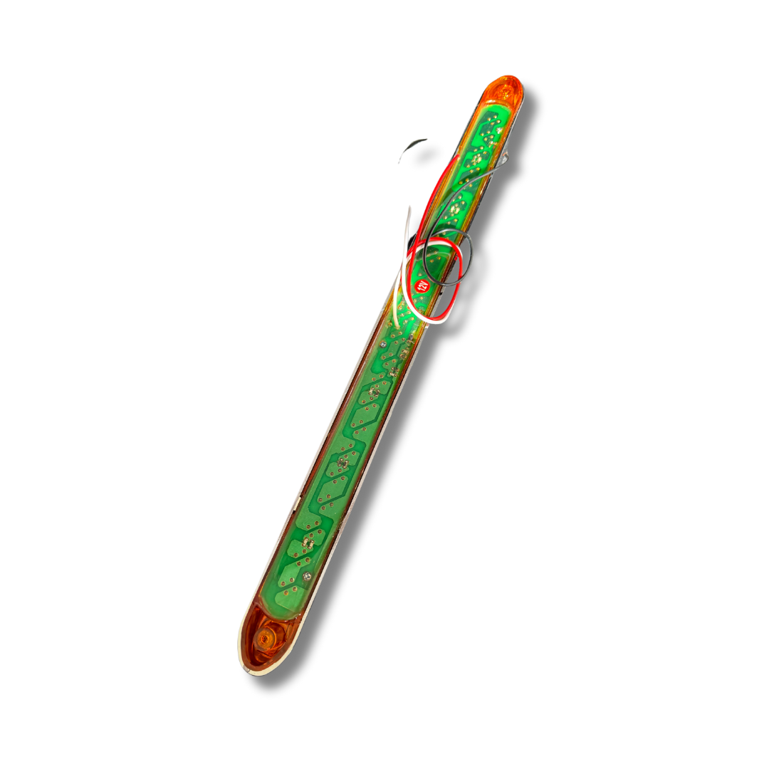Amber 11-LED Light Bar With Chrome Bezel