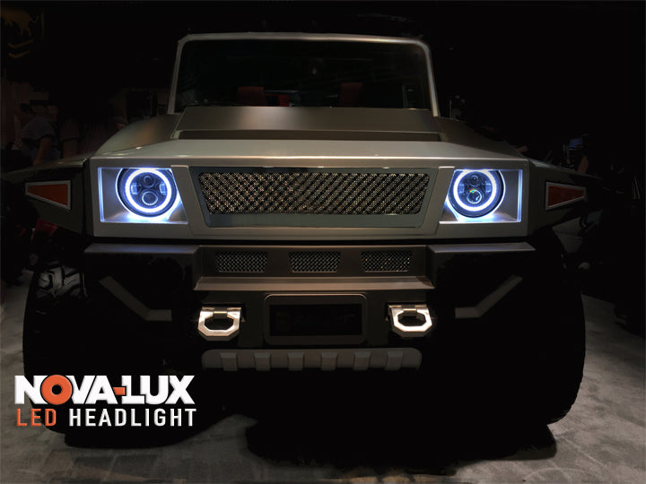 7 INCH ROUND DUAL COLOR SWITCHBACK LED HEADLIGHT