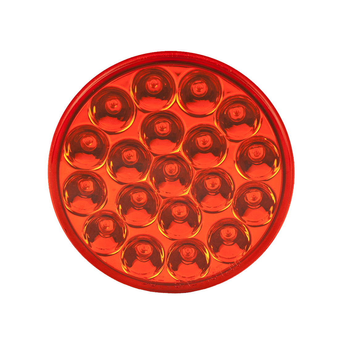 4" Round Chrome Reflective Brake Light - Red LED / Red Lens With Stainless Steel Bezel Included