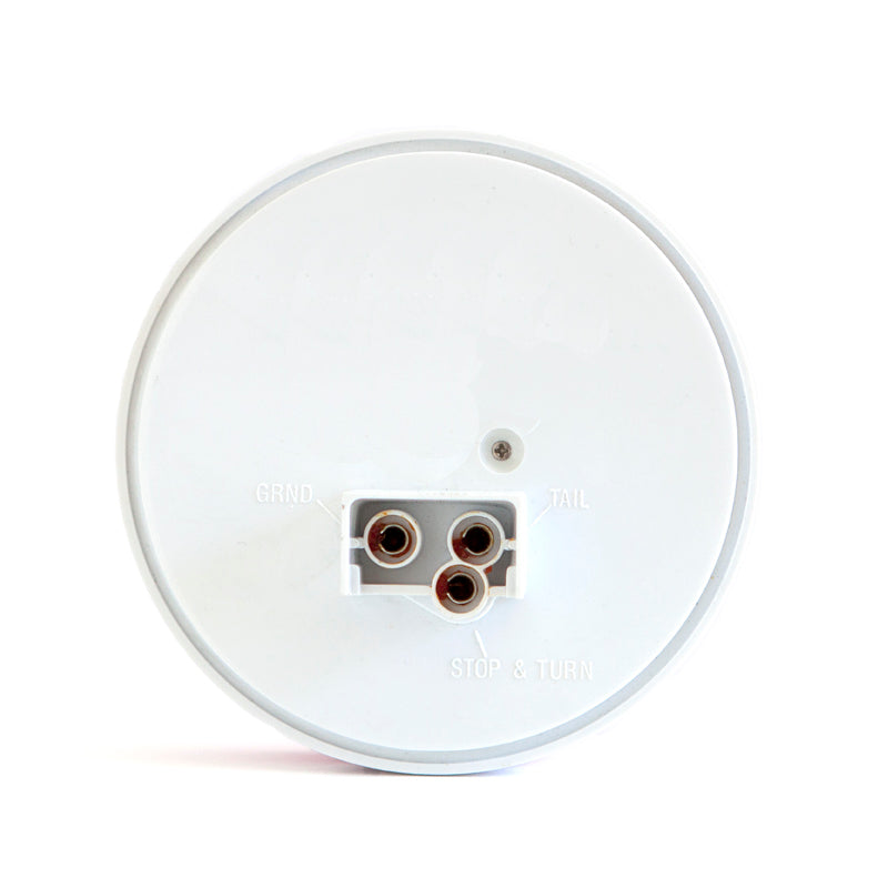 4" Round Chrome Reflective Brake Light - Red LED / Clear Lens