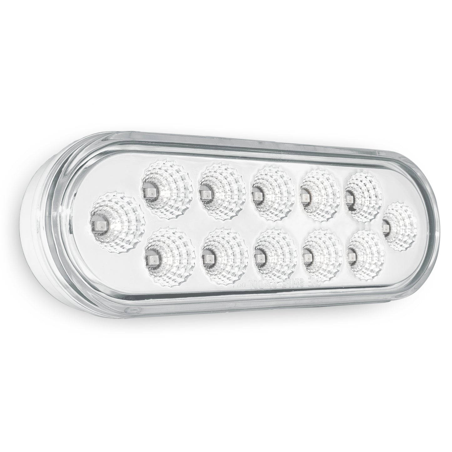 Brake Light 6" Oval 12 LED Dual Color Red to Blue