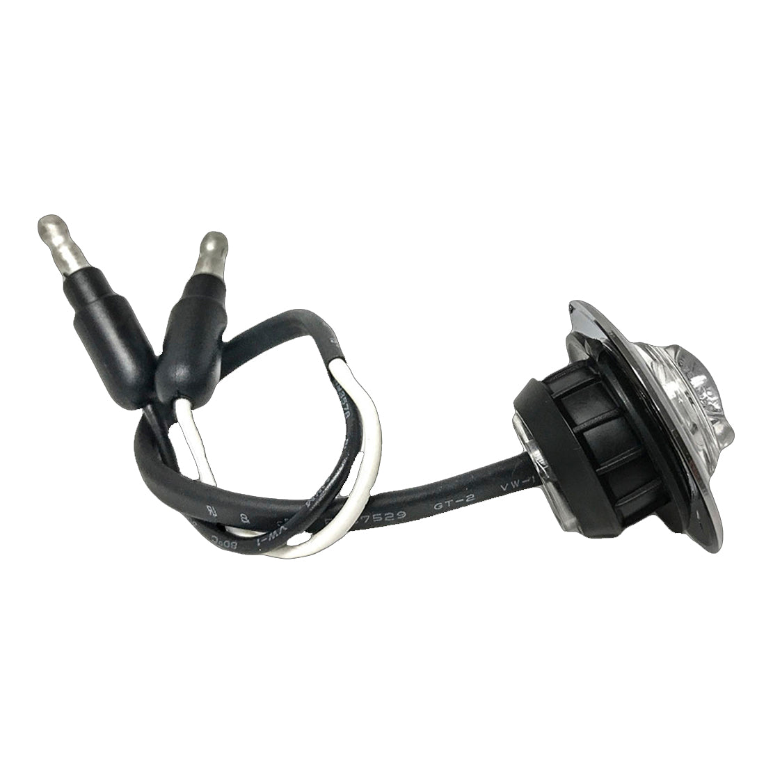 1-Inch Mini Marker / Clearance Amber LED Light Clear Lens with Chrome Cover and Rubber Grommet