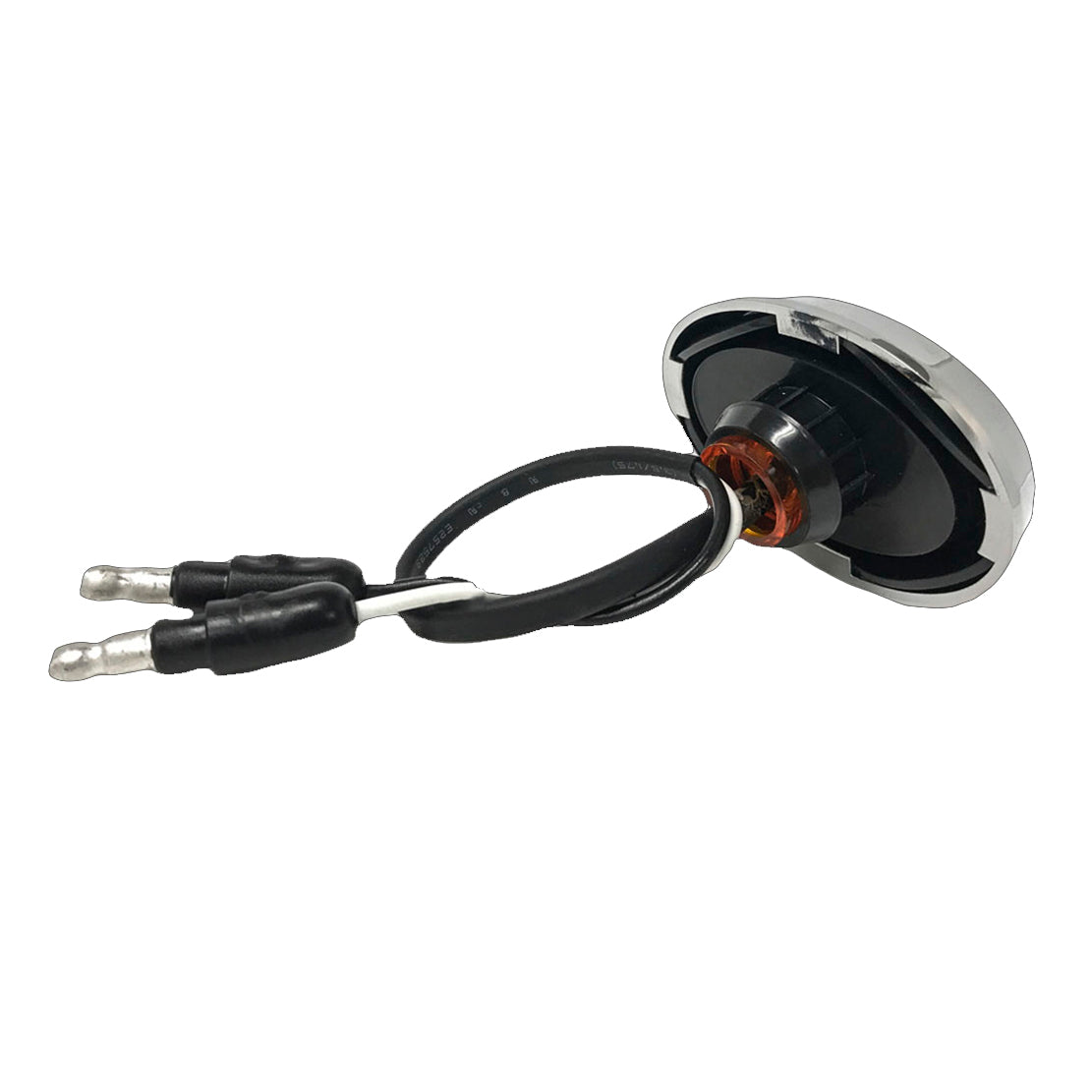 Oval Mini LED Marker Light - Amber LEDs / Clear Lens with Bezel