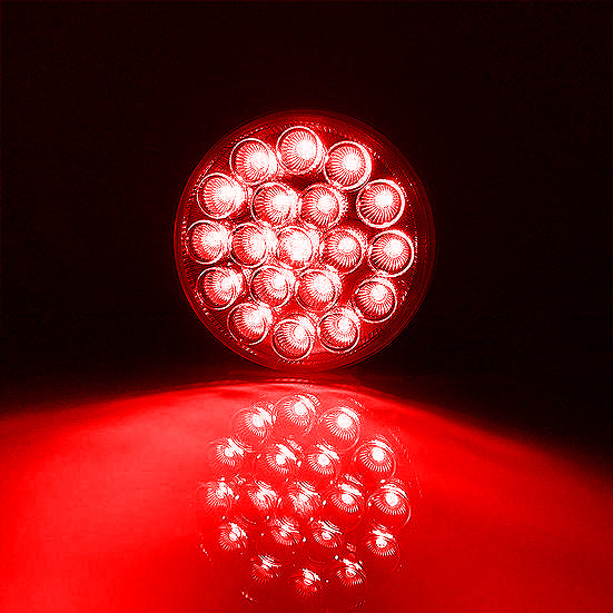 Brake Light 4" Round 19 LED Dual Color Red to Green