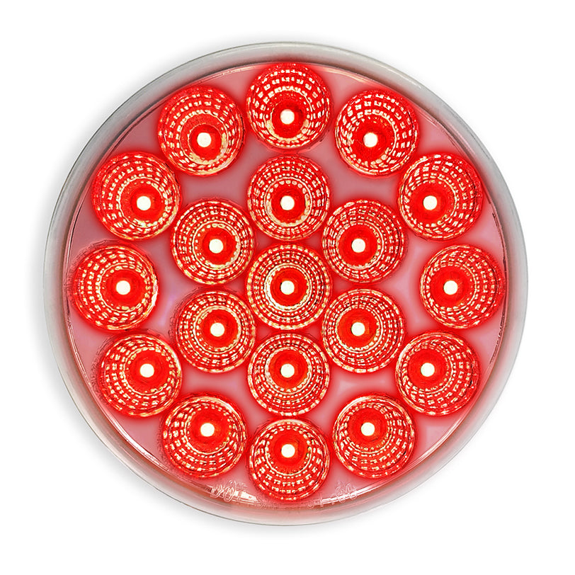 Brake Light 4" Round 19 LED Dual Color Red to White