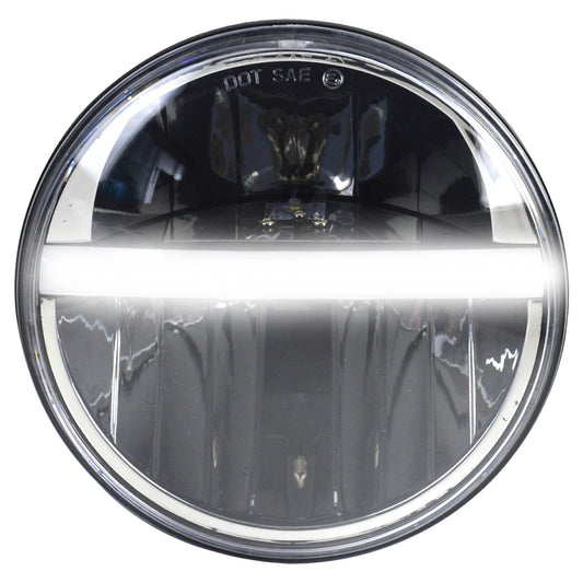 7" LED Headlight With Center Drl And Turn Signal