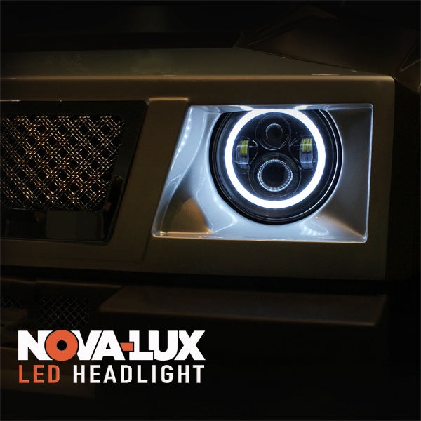 7" Round Dual Color Switchback LED Headlight