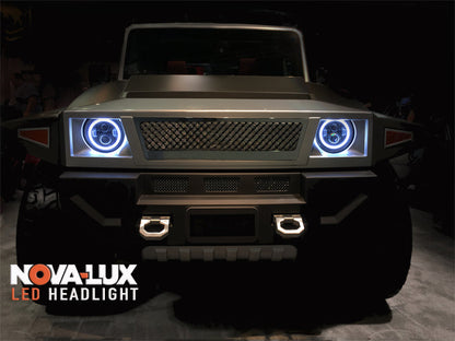 7" Round Dual Color Switchback LED Headlight