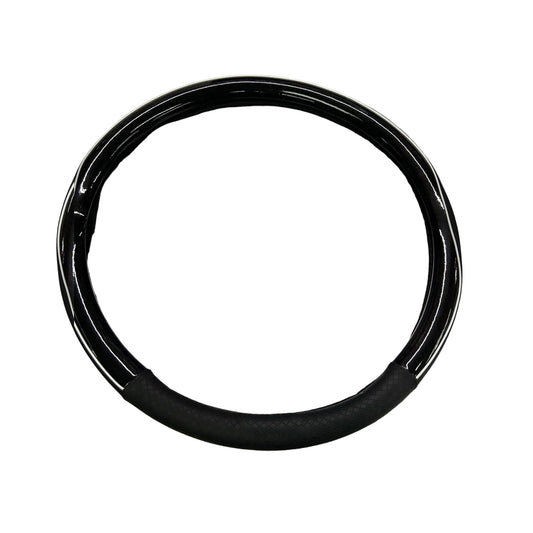18" Steering Wheel Cover With Grip 2-Tone Black