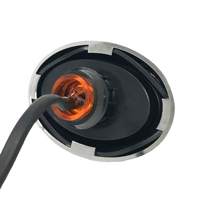 Oval Mini LED Marker Light - Amber LEDs / Amber Lens With Bezel