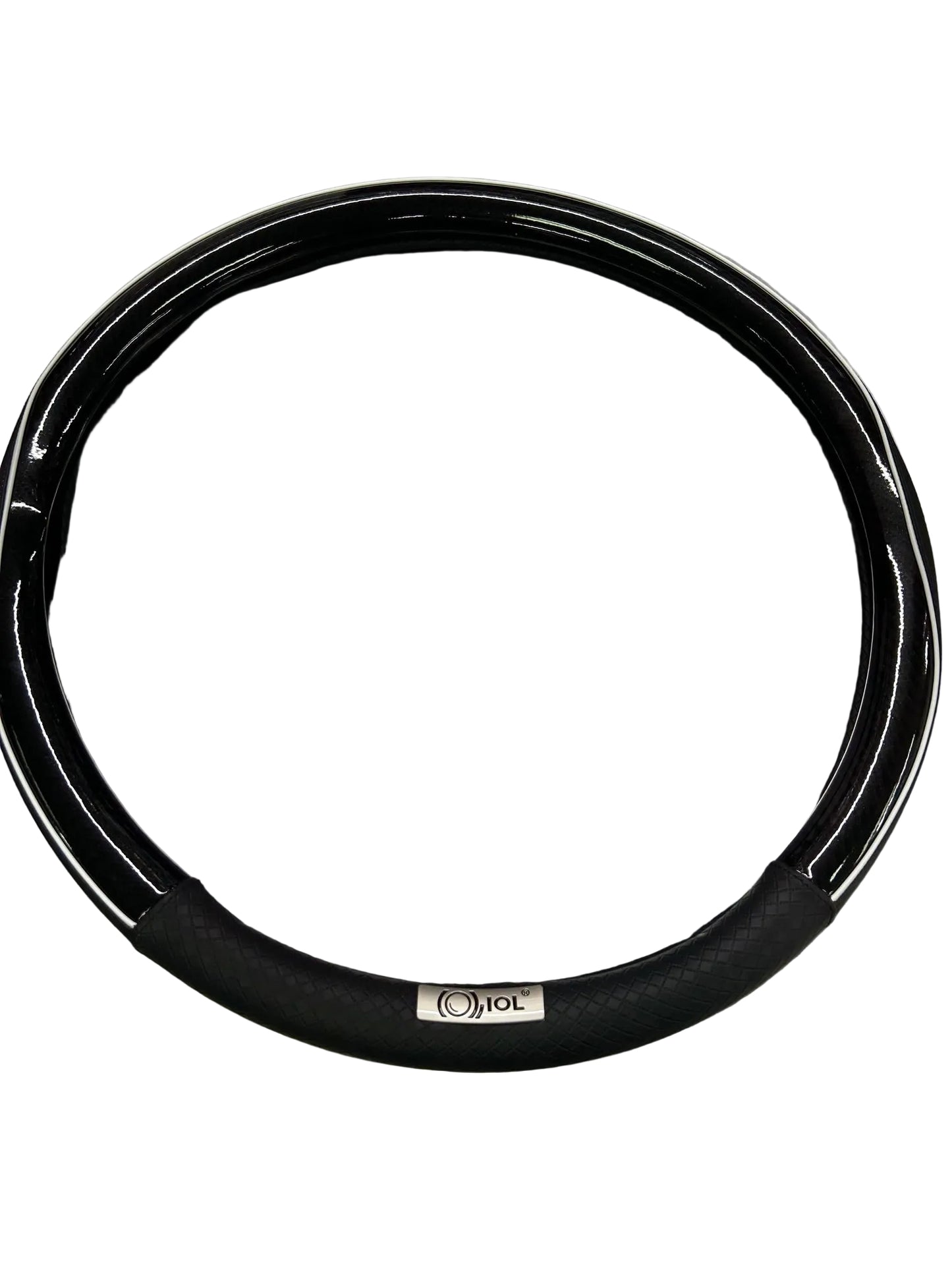 18" Steering Wheel Cover With Grip 2-Tone Black