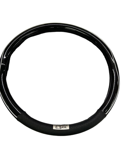 18" Steering Wheel Cover With Grip 2-Tone Black
