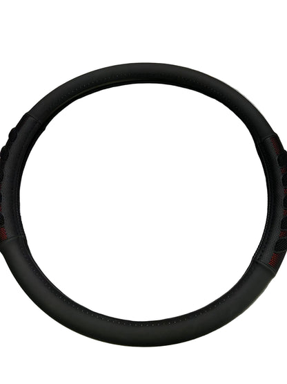 18" Steering Wheel Cover With Grip 2-Tone Black