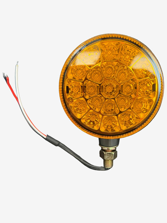 Double Sided Turn Signal - 4" Round / Red and Amber LEDs