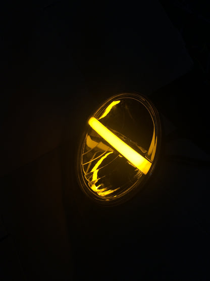 7-Inch LED Headlight with Center DRL and Turn Signal