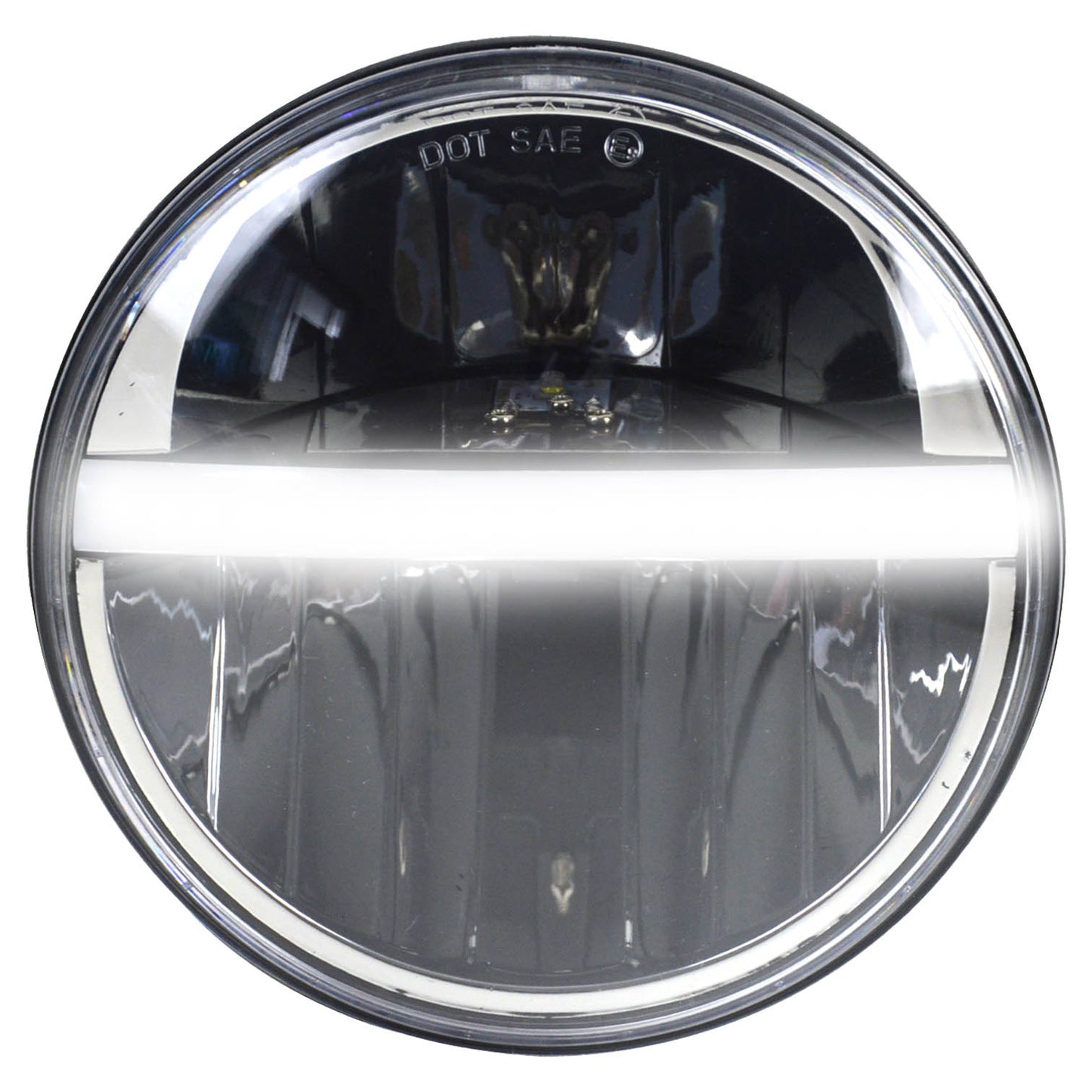 7-Inch LED Headlight with Center DRL and Turn Signal