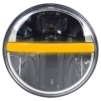 7-Inch LED Headlight with Center DRL and Turn Signal