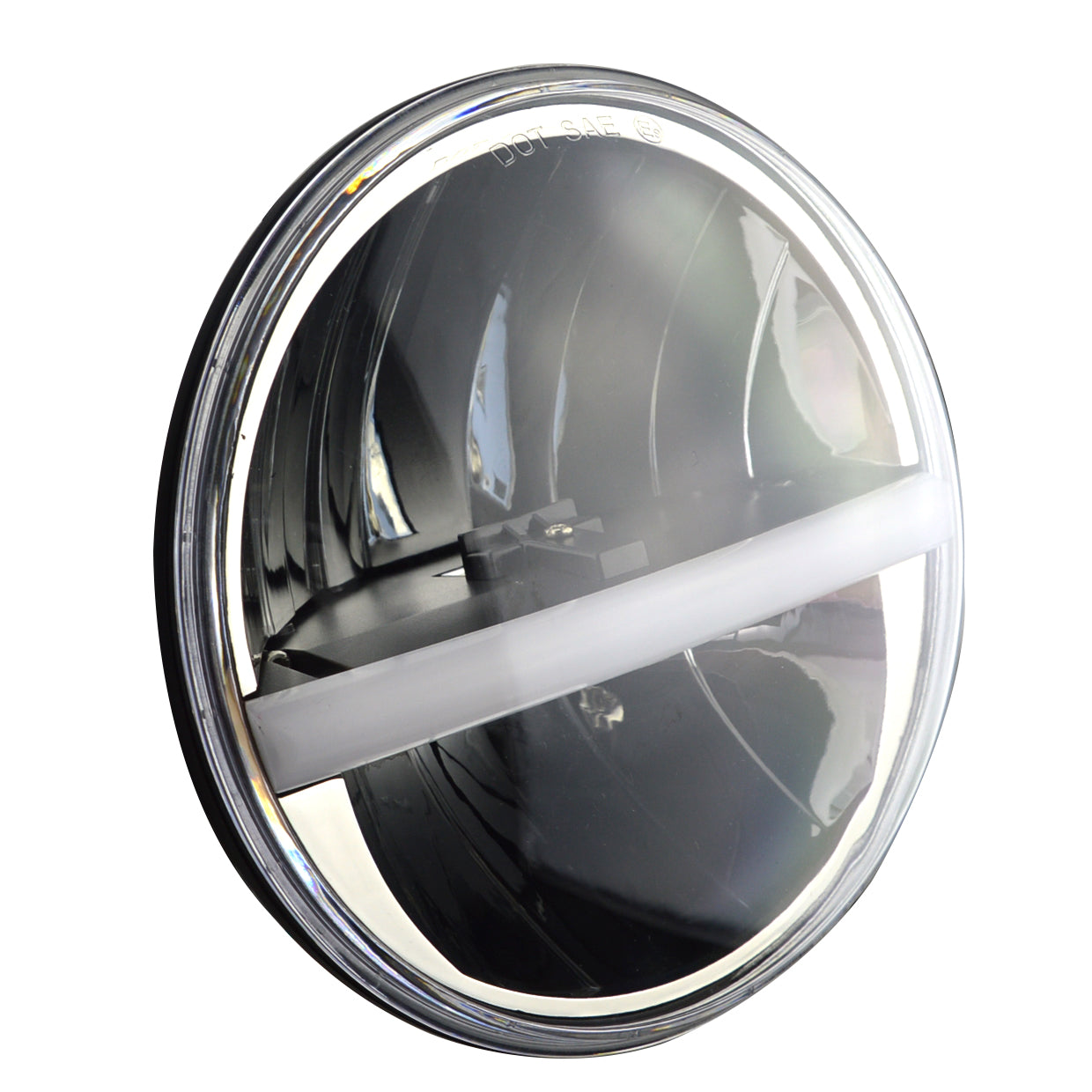 7-Inch LED Headlight with Center DRL and Turn Signal