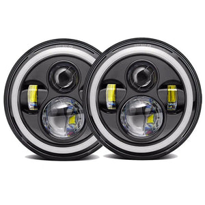 7 INCH ROUND DUAL COLOR SWITCHBACK LED HEADLIGHT