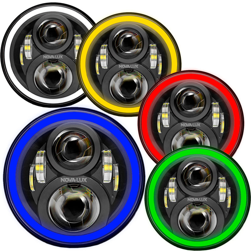 ColorShift 7" Round LED Headlight Kit w/ Smartphone App