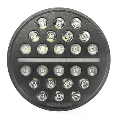 BLACK OP'S 7" LED Headlight with Center Marker or Turn Signal