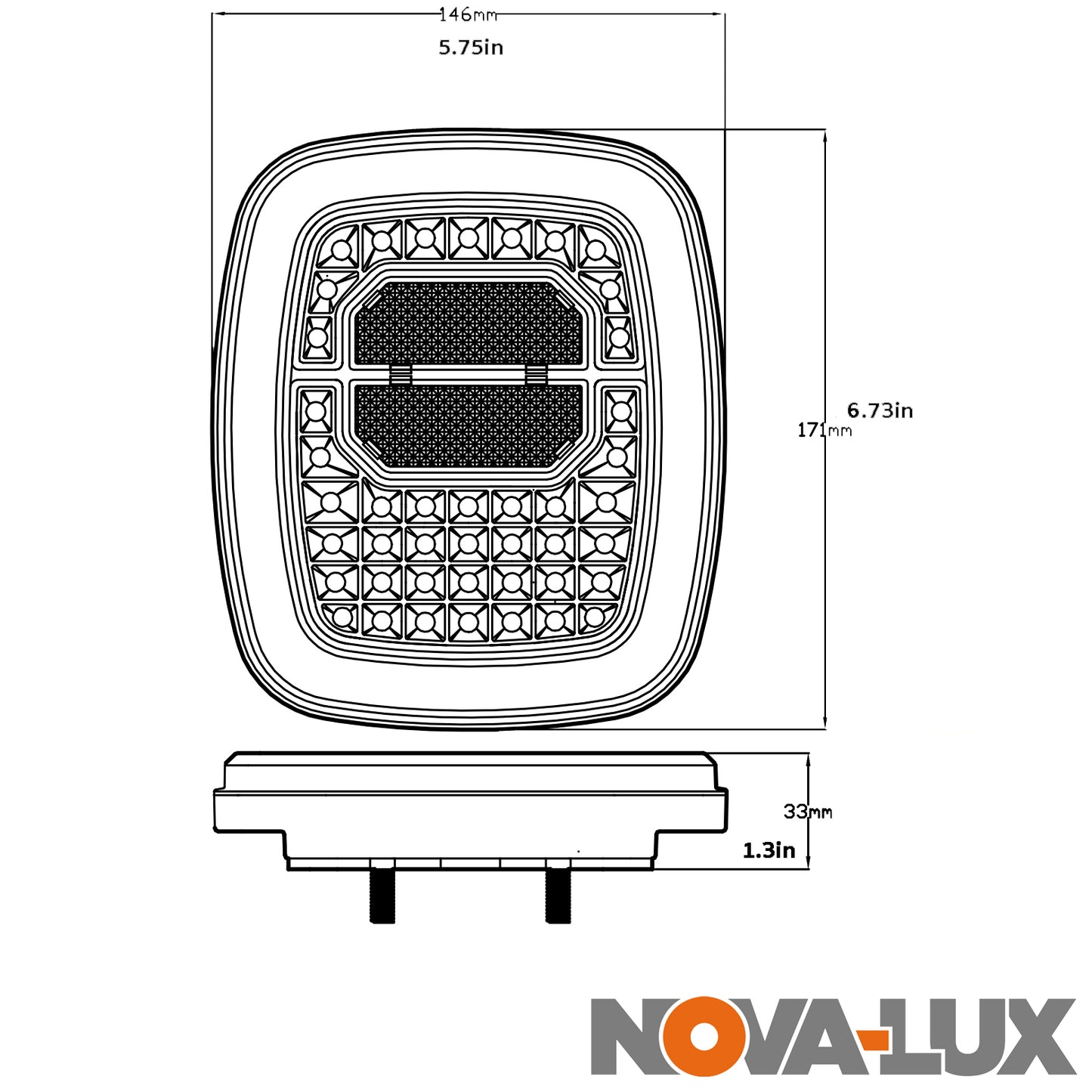 All-in-One Slim LED Glow Box Tail and Brake Light