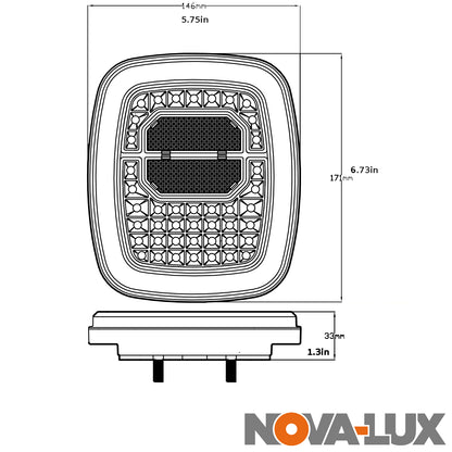 All-in-One Slim LED Glow Box Tail and Brake Light