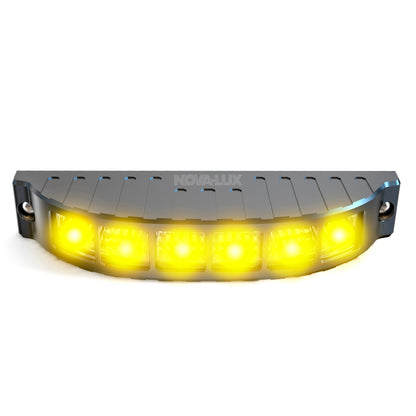 180-Degree Strobe Light Half Moon with 6 Amber LEDs