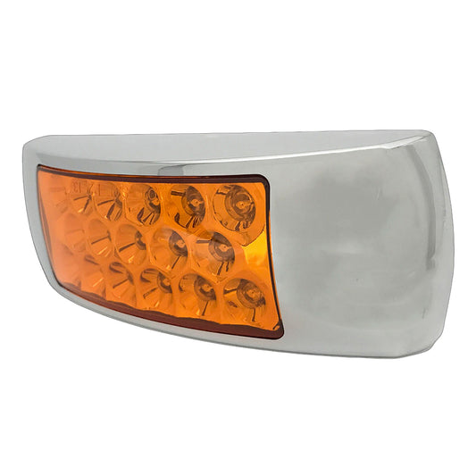 Marker Light 2x6" with Chrome Bezel - Amber LEDs / Amber Lens