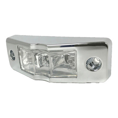 Marker Light 1x4 with 3 LEDs - Amber LEDs / Clear Lens with Chrome Bezel