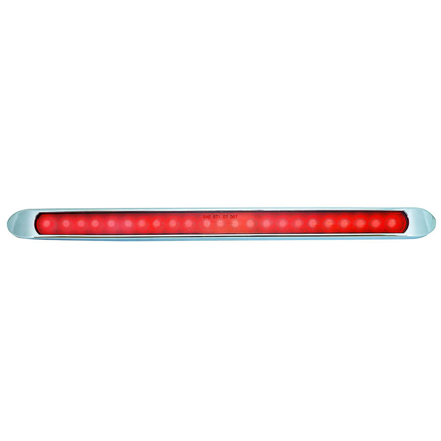 STT Brake Light LED Bar - Red with Chrome Bezel