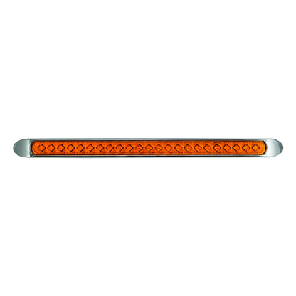 LED Turn Signal Light Bar with Chrome Bezel - 23 LEDs