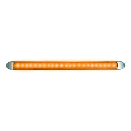 LED Turn Signal Light Bar with Chrome Bezel - 23 LEDs