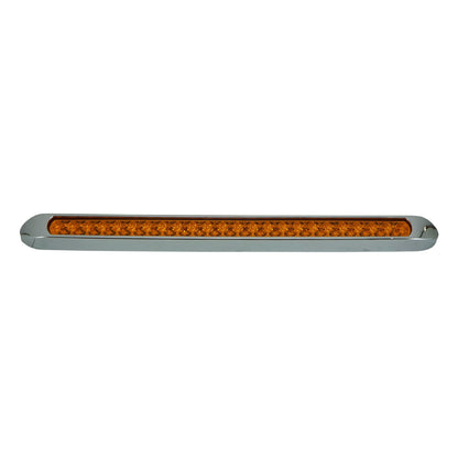 LED Turn Signal Light Bar with Chrome Bezel - 23 LEDs