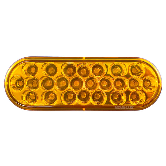 Nova-Lux Oval Turn Signal Light - Amber LED / Amber Lens