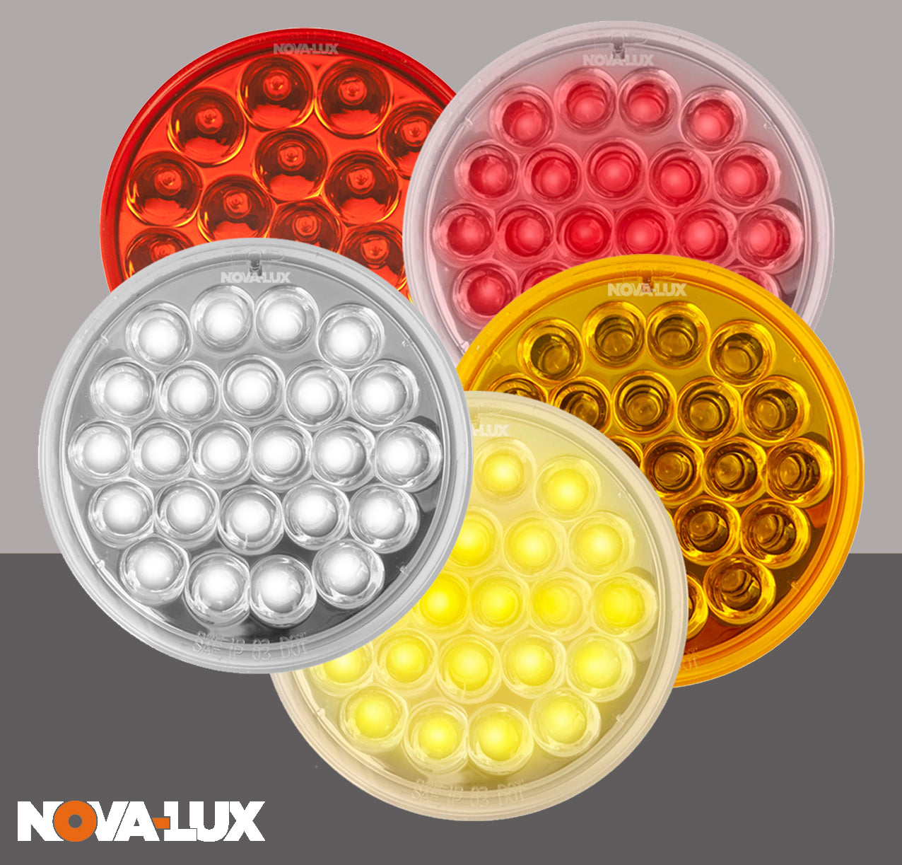 Chrome Reflective Turn Signal - 4-Inch Round / Amber LED / Amber Lens